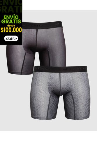 Boxer X2 Para Hombre Fleat Seamer Medio Color Gris Marca Patprimo #44000328 Patprimo