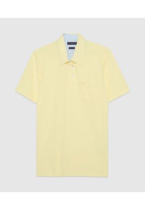 Polo Para Hombre Cuello Maquina Con Bolsillo Color Amarillo Pastel Marca Patprimo #44111091