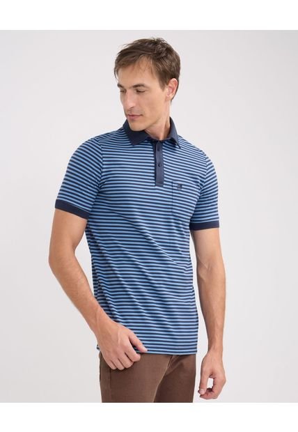 Polo Para Hombre Cuello Maquina Con Bolsillo Color Azul  Marca Patprimo #44112623