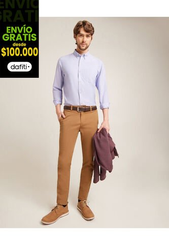 Pantalón Para Hombre Chino Color Café  Marca Patprimo #44071023 Patprimo