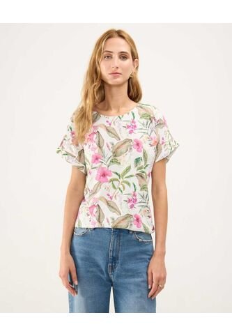 Blusa Para Mujer Manga Corta Color Blanco Marca Patprimo #30123395 Patprimo