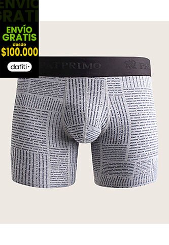 Boxer X1 Para Hombre Fleat Seamer Medio Color Gris Marca Patprimo #44000093 Patprimo