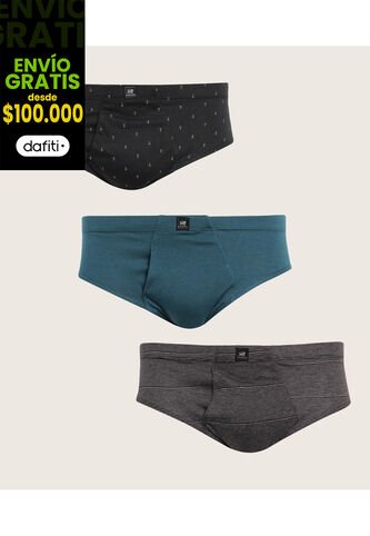 Pantalóncillo X3 Para Hombre Clasico Color Negro Marca Patprimo #44130002 Patprimo