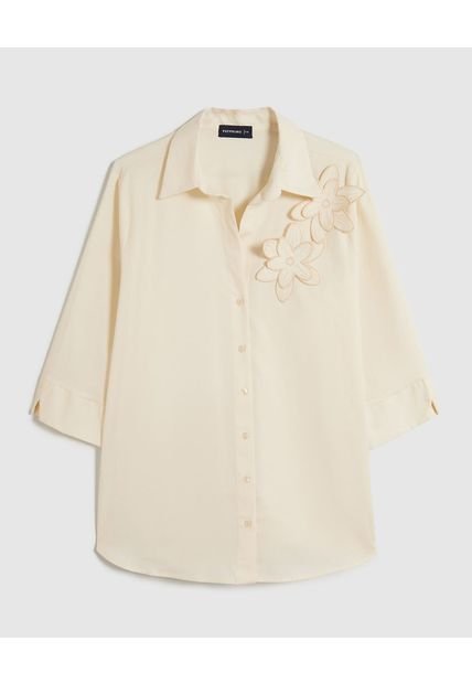 Camisa Para Mujer Manga 3/4 Color Crema Marca Patprimo #14010198
