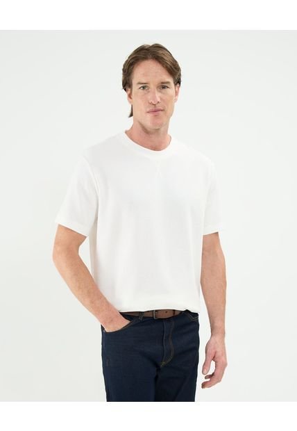 Camiseta Para Hombre Manga Corta Cuello Redondo Color Blanco Marca Patprimo #44090923