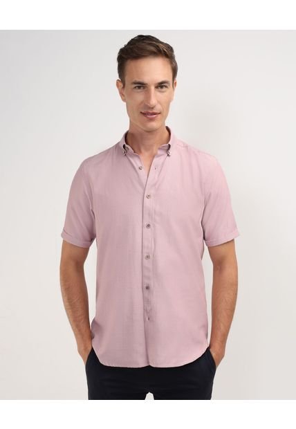 Camisa Para Hombre Manga Corta Sin Bolsillo Color Rosado Marca Patprimo #44012977