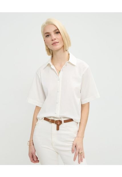 Camisa Para Mujer Manga Corta Color Blanco Marca Patprimo #30010705