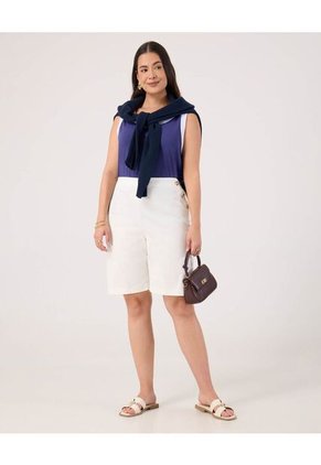 Camiseta Para Mujer Manga Sisa Cuello Redondo Color Azul Marca Patprimo #14091435