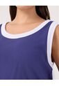 Camiseta Para Mujer Manga Sisa Cuello Redondo Color Azul Marca Patprimo #14091435 de Patprimo