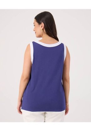 Camiseta Para Mujer Manga Sisa Cuello Redondo Color Azul Marca Patprimo #14091435