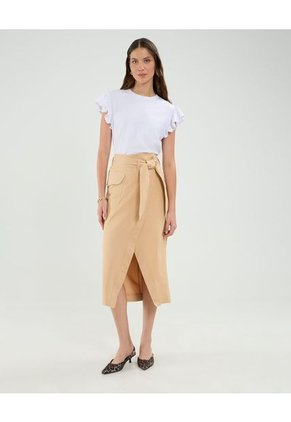 Camiseta Para Mujer Manga Corta Cuello Redondo Color Blanco Marca Patprimo #30093710