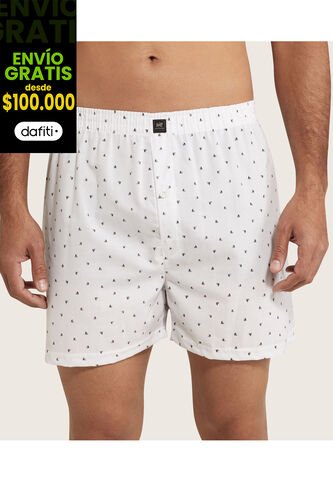 Boxer X2 Para Hombre Bragueta Amplio Color Blanco Marca Patprimo #44000326 Patprimo
