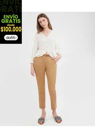 Pantalón Para Mujer Chino Color Café  Marca Patprimo #30071784 Patprimo