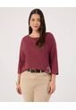 Camiseta Para Mujer Manga 3/4 Cuello Redondo Color Vino Marca Patprimo #14091449 de Patprimo