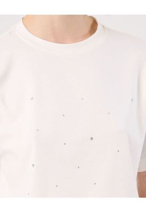 Camiseta Para Mujer Manga Corta Cuello Redondo Color Blanco Marca Patprimo #30093818