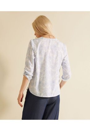 Blusa Para Mujer Manga 3/4 Color Azul  Marca Patprimo #30122897