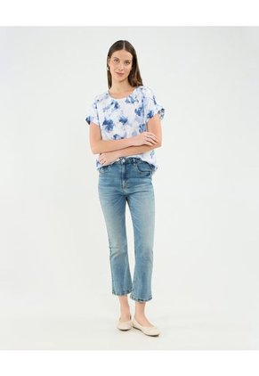 Blusa Para Mujer Manga Corta Color Azul Marca Patprimo #30123498