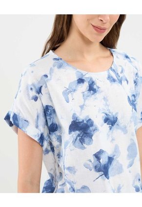 Blusa Para Mujer Manga Corta Color Azul Marca Patprimo #30123498