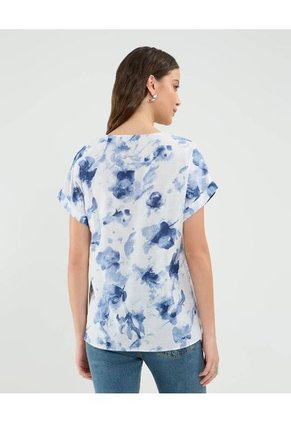 Blusa Para Mujer Manga Corta Color Azul Marca Patprimo #30123498