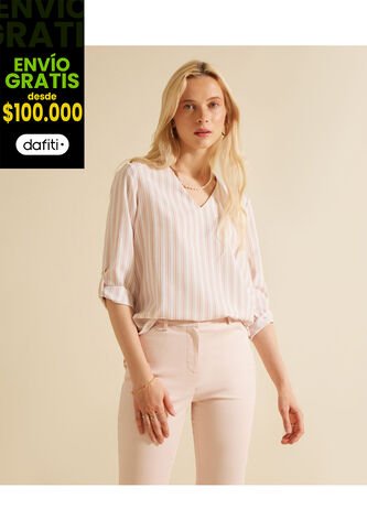 Blusa Para Mujer Manga 3/4 Color Rosa Marca Patprimo #30122897 Patprimo