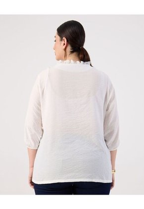 Blusa Para Mujer Manga 3/4 Color Blanco Marca Patprimo #14121405