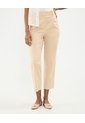 Pantalon Recto, Pretina Resortada En Posterior  Para Mujer Beige Patprimo de Patprimo