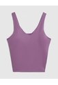 Camiseta Crop Sin Mangas Cuello V Mujer  Para Mujer Morado Patprimo de Patprimo
