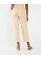 Pantalon Recto, Pretina Resortada En Posterior  Para Mujer Beige Patprimo de Patprimo