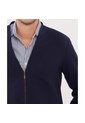 Buzo Unicolor Textura, Con Cierre Zipper  Para Hombre Azul Patprimo de Patprimo