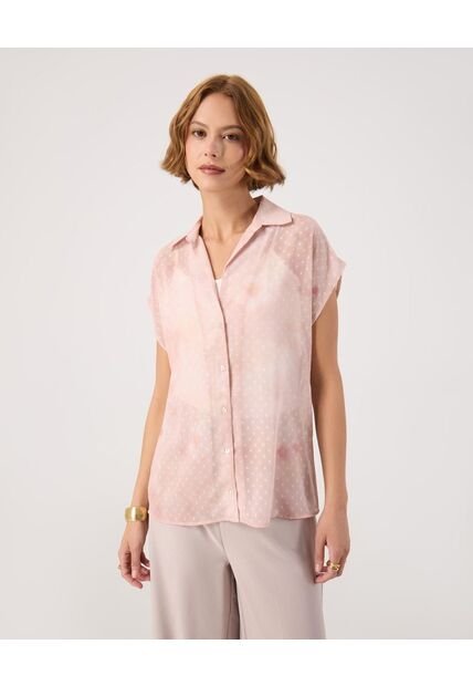Camisa Para Mujer Manga Corta Color Rosa Marca Patprimo #30010752