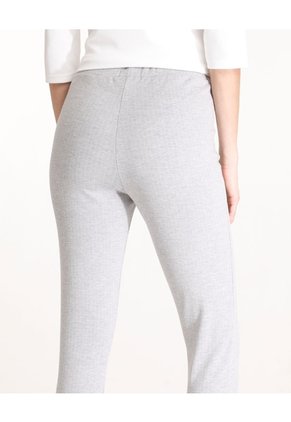 Leggings Preteñido Con Bolsillos Ribete En Frente, Simulacion Jota, Lineas Gris Para Mujer Gris Patprimo