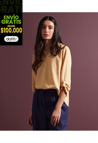 Blusa Para Mujer Manga 3/4 Color Beige Marca Patprimo #30122896 Patprimo