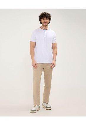 Polo Para Hombre Cuello Mao Sin Bolsillo Color Azul Claro Marca Patprimo #44112659