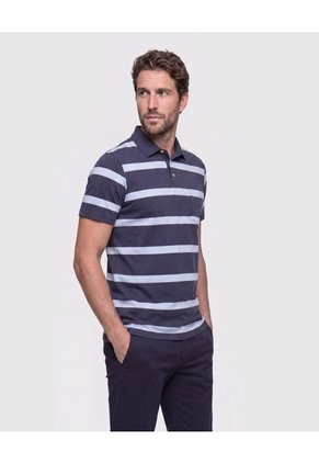 Polo Cuello Duro Para Hombre Azul Patprimo