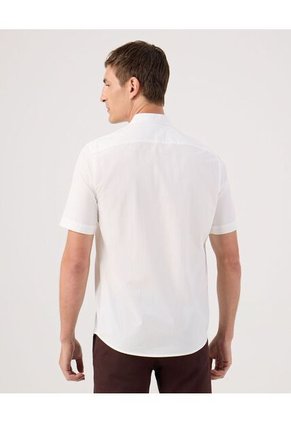 Camisa Para Hombre Manga Corta Sin Bolsillo Cuello Neru Color Blanco Marca Patprimo #44013160