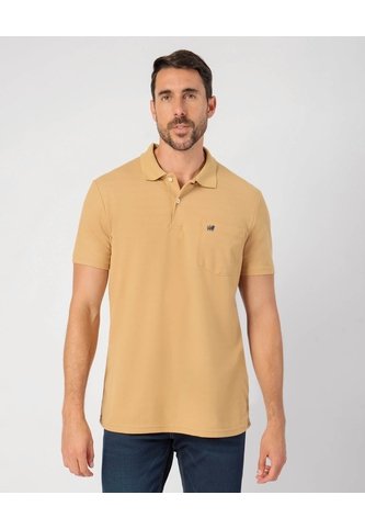 Polo Unicolor Con Bolsillo   Para Hombre Amarillo Patprimo Patprimo