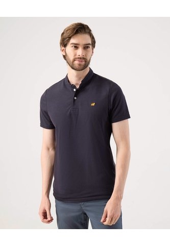 Polo Cuello Mao  Para Hombre Azul Patprimo Patprimo