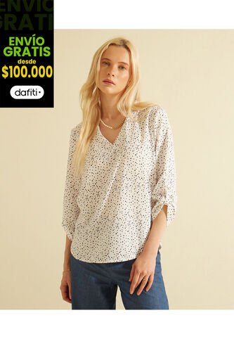 Blusa Para Mujer Manga 3/4 Color Azul Claro Marca Patprimo #30122897 Patprimo