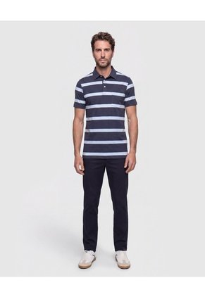 Polo Cuello Duro Para Hombre Azul Patprimo