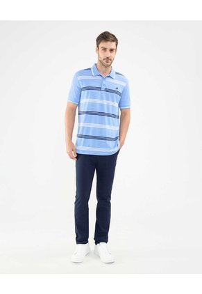 Polo Tejida Con Franjas Para Hombre Azul Patprimo