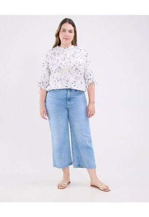 Camiseta Para Mujer Manga 3/4 Cuello Redondo Color Crema Marca Patprimo #14091411