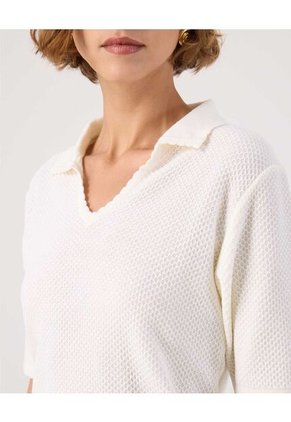 Polo Para Mujer Manga Corta Color Blanco Marca Patprimo #30110456