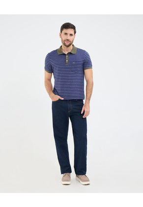 Polo A Rayas Para Hombre  Para Hombre Azul Patprimo