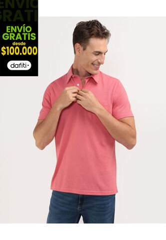 Polo Para Hombre Cuello Maquina Con Bolsillo Color Rosado Marca Patprimo #44111091 Patprimo