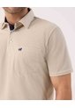 Polo Unicolor Con Bolsillo   Para Hombre Beige Patprimo de Patprimo