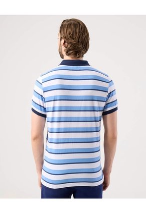 Polo Cuello Tejido Con Bolsillo Para Hombre Azul Patprimo