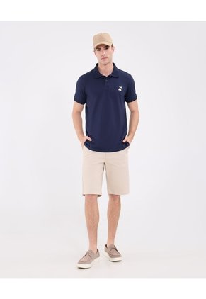 Polo Con Bordado Para Hombre Azul Patprimo