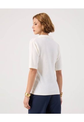 Polo Para Mujer Manga Corta Color Blanco Marca Patprimo #30110456