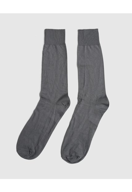 Medias Nylon Unicolor X1 Para Hombre Gris Patprimo