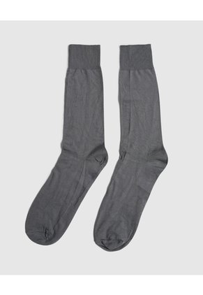 Medias Nylon Unicolor X1 Para Hombre Gris Patprimo